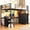 Black, variant on melmine Loft Bed with L-Shaped Desk Loft Bed Full with 13 Storage Drawers & Charge Station & LED Lights & Clothes Rack & Extra Hooks,Black