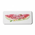 thumbnail image 1 of Watercolor Computer Mouse Pad, Hello Summer Words with Fresh Watermelon and Poppies Picture, Rectangle Non-Slip Rubber Mousepad X-Large, 35" x 15" Gaming Size, Pink Mint Green, by Ambesonne, 1 of 2