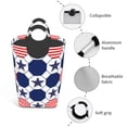 thumbnail image 2 of DouZhe 50L Rectangular Laundry Basket, Pride Red White Blue Stars Stripes Prints Waterproof Foldable Laundry Hamper with Aluminum Handles, 2 of 6