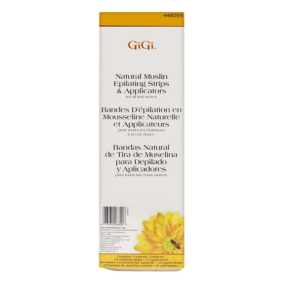 Gigi Natural Muslin Epilating Strips & Applicators