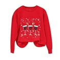 thumbnail image 5 of MaFYtyTPR Women's Long Sleeve Tops Christmas Printed Fashionable Loose Casual Regular Hoodless Pullover Sweatshirt Top Red M, 5 of 5