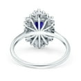thumbnail image 3 of Emerald Cut Vintage Wedding Ring Simulated Blue Sapphire CZ 925 Sterling Silver Size 5, 3 of 5