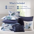 thumbnail image 5 of Luxury 7Piece Cotton Bedding Sets Cal King Modern Blue Multi Design, 5 of 11