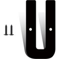thumbnail image 1 of 12 Inch Modern Metal House Numbers, Metal Letter, Black Door Number, Metal Mailbox Numbers and Letters, Metal House Address Letters and Numbers for Outside Signs (U), 1 of 8
