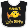 thumbnail image 3 of Inktastic Mama's Little Guppy Cute Yellow Fish Boys or Girls Baby Bib, 3 of 4