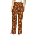thumbnail image 3 of Xecao Fall Leaves Women's Straight Lounge Pajama Pants: The Epitome of Relaxed Sleepwear, 3 of 9