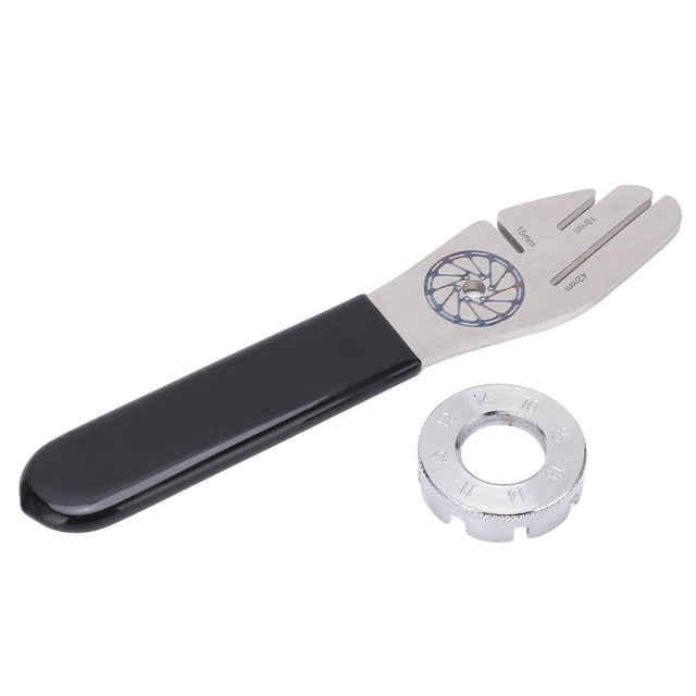 LHCER Bike Acccessories,Bicycle Disc Brake Rotor Truing Fork Straightening Alignment Tool Clearance Adjustment With Spoke Wrench Tool,Bicycle Disc Brake Tool