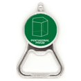 thumbnail image 1 of El espacio geométrico matematico Prisma pentagonal Acero inoxidable Metal cerveza tapa sacacorchos, 1 of 3