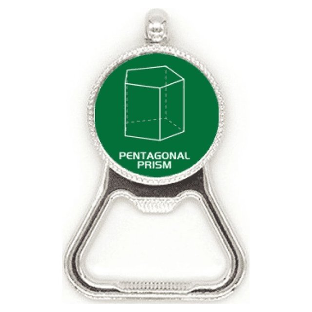 El espacio geométrico matematico Prisma pentagonal Acero inoxidable Metal cerveza tapa sacacorchos