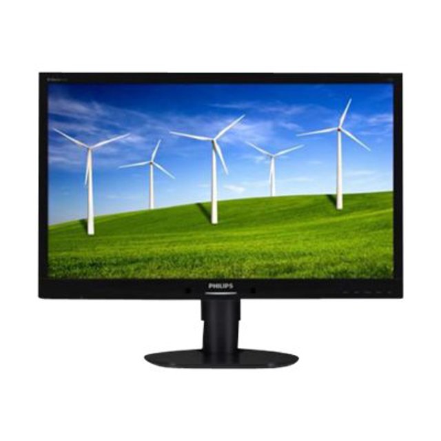 Philips Brilliance B-line 241B4LPYCB - Moniteur LED - 24 Pouces - 1920 x 1080 Full HD (1080p) 60 Hz - 250 Cd/m2 - 1000:1 - 5 ms - DVI-D, VGA, DisplayPort - Haut-Parleurs - Noir Texturé avec Support Noir