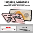 thumbnail image 5 of Hoibon for Motorola Moto G 5G 2025/Moto G 5G 2026/Moto G Play 2026 Phone Case Built in Slide Camera Lens Cover+Finger Ring Holder Kickstand Shockproof Full Body Protective Case - Rose Gold, 5 of 8