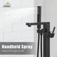 thumbnail image 3 of Casainc Freestanding Bathtub Faucet Swivel Spout Floor Mount with Handheld Shower Oil Rubbed Bronze A, 3 of 8