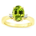 thumbnail image 2 of Star K � 3 Three Stone Oval Genuine Peridot Classic Engagement Promise Ring, 2 of 9