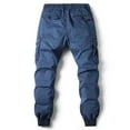 thumbnail image 7 of Herrnalise Men's Joggers Cargo Pants Fashion Casual Pure Color Outdoors Pocket Casual Pants Sweatpants Ripped Denim Pants for Men For Blue,L, 7 of 7