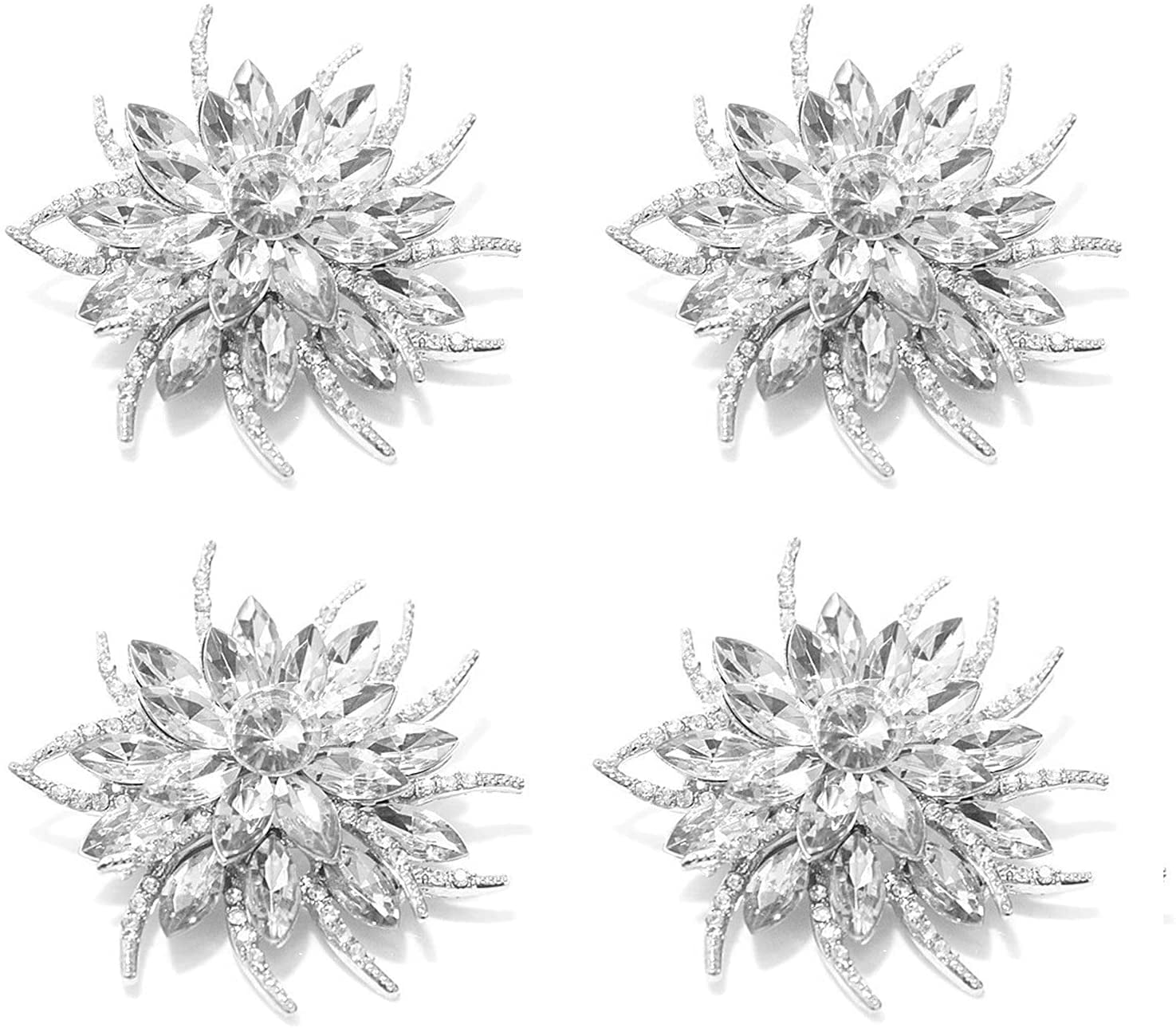 Holiday Napkin Rings Set of 12 for Christmas Thanksgiving Wedding