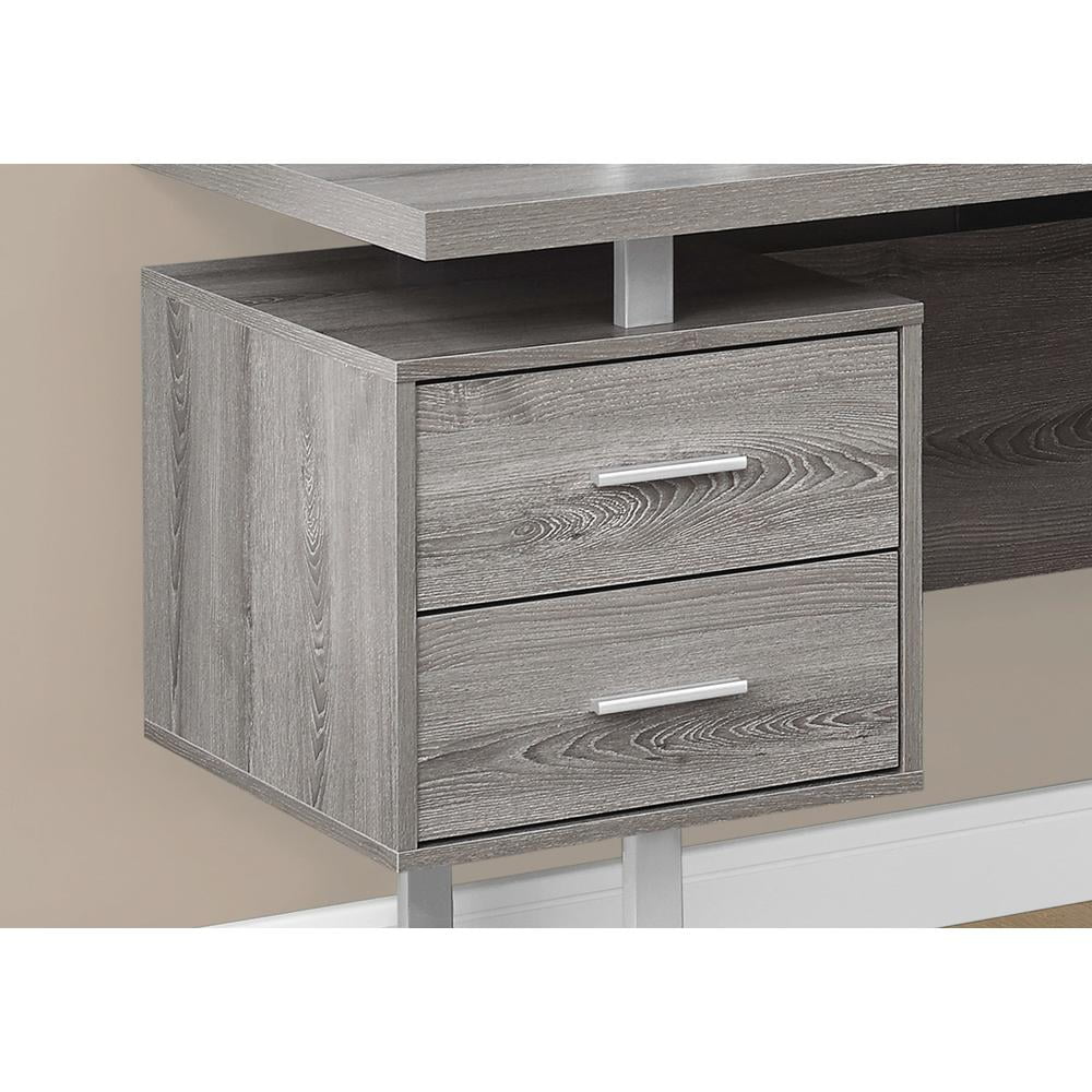 Monarch Specialties 70 Inch Contemporary Furniture Computer Desk, Dark Taupe