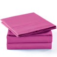 thumbnail image 3 of Unique Home Solid Bed Sheets Set - 2600 Supreme Collection - Plain 288F Double Brushed Microfiber - Wrinkle Free, Fade Resistant, Ultra Soft, 4pieces Bedding Set (Queen, Hot Pink), 3 of 4