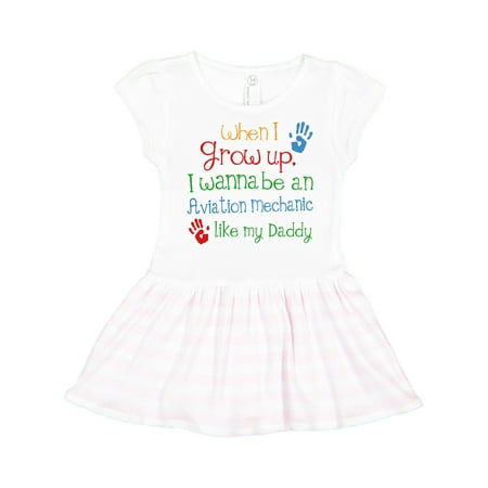 

Inktastic Aviation mechanic like Daddy Gift Toddler Girl Dress