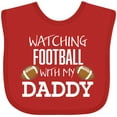 thumbnail image 3 of Inktastic Watching Football with My Daddy Boys or Girls Baby Bib, 3 of 4