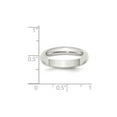 thumbnail image 3 of Gem & Harmony Mens 4mm Wedding Band Ring in Sterling Silver for Women, 3 of 5