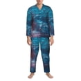 thumbnail image 3 of Naloa Abstract Colorful Art Supplies Men’s Pajamas Set - Long Sleeve Button Down Sleep Shirt and Pajama Bottoms Sleepwear Set-X-Large, 3 of 7