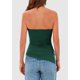 thumbnail image 2 of Top Tubo Sin Tirantes Fruncido Verde Oscuro XXL PRETTYGARDEN, 2 of 8