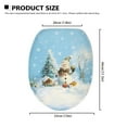 thumbnail image 5 of ZIATUBLE Xmas Snowman Toilet Lid Dust Cover Snowflake Toilet Seat Lid Covers Elongated Toilet Seat Lid Cover Oval Toilet Cover Caps Fits Most Round Elongated and Oblong Lids, 5 of 6