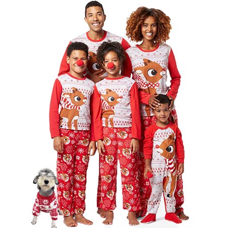 

Amart Christmas Family Matching Pajamas Set Deer Printed Adult Children Adult Sleepwear