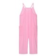 thumbnail image 6 of Vividxx Girls Casual Sleeveless Jumpsuits Spaghetti Strap Loose Overalls Rompers Long With Pocket 1PCS Overalls Solid Color Toddler Relaxed Fit Onesie, 6 of 8