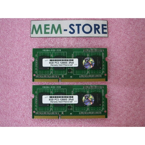 16GB (2x8GB) DDR3 1600MHz SODIMM Crucial CT2KIT102464BF160B Equivalent Memory (3rd Party)