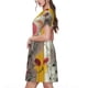 thumbnail image 2 of Fotbe Floral Sunglasses Cat Art Vestido Largo de Moda para Mujer, Vestido Tipo Camiseta con Manga Corta y Estilo Casual a Rayas y Bloques de Color, 2 of 6