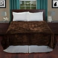 thumbnail image 4 of Lavish Home 66-S-C 8 lbs Solid Soft Heavy Thick Plush Mink Blanket , Coffee, 4 of 4