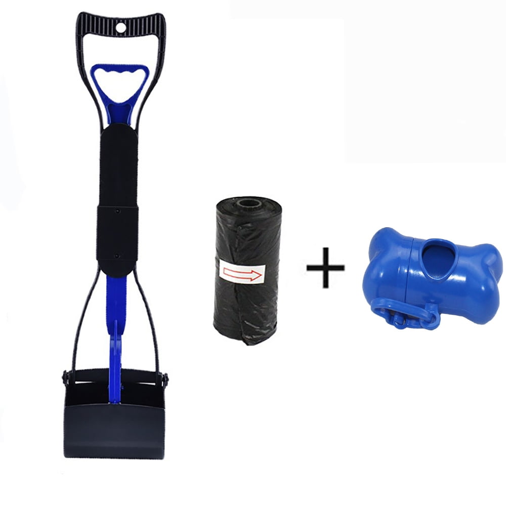 O2frepak Pet Pooper Scooper for Dog Poop Picker Upper Blue Foldable