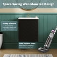 thumbnail image 3 of GZXS 20" Bathroom Vanity with Sink, Wall-Mounted Single Basin Vanity Set with Soft-Closing Door & Two-Tier Left Side Open Shelf, Storage Cabinet with Ceramic Basin for Bathroom, Black, 3 of 10