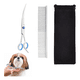 thumbnail image 2 of "Kit De Tijeras Para Peluquería Canina Profesional Belug  plata azul ", 2 of 5