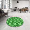 thumbnail image 4 of Ahgly Company Machine Washable Indoor Rectangle Transitional Neon Green Area Rugs, 6' x 9', 4 of 7