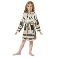 thumbnail image 6 of FORMRS Kids Bathrobe Unisex Hooded Robe Toddler Pajamas Sleepwear, Size 4-6T, Gray Halloween Cat, 6 of 7