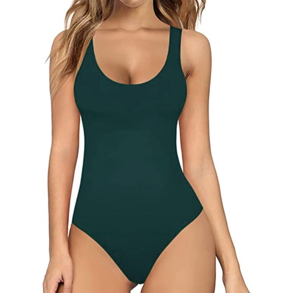 One Piece Bathing Suit For Women Sexy Sleeveless Stretch High Waist Tank Top Jumpsuit Summer Slim Tank Top Jumpsuit Womens Swimsuits ,Green