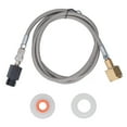 thumbnail image 1 of Adaptador de recarga de soda, conector de tanque de llenado de cartucho de cilindro de CO2 con manguera de 60 pulgadas, manguera de acero inoxidable CGA320, 1 of 14