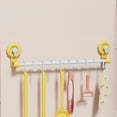 thumbnail image 5 of Over the Door Hooks,Suction Cup Hooks Rack No-punching Kitchen Pole With Hook Bathroom Storage Rack Bath Towel Storage Rack Behind The Door Clothes Hook for Bathroom Shower Kitchen Keys Home, 5 of 7