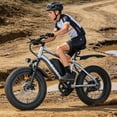 thumbnail image 5 of ZNH Class 2 Fat Tire Adult Electric Bike, Rated 750W | 1500W Peak, 20×4" Electric Mountain Bike, 48V 13Ah Removable Battery, Max 20MPH, UL2849 Certified, Gray, 5 of 14