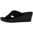 thumbnail image 2 of Skechers Beverlee-Delighted Wedge Sandals for Women, Boho Chic Style Cross Strap Slide, 2 of 7