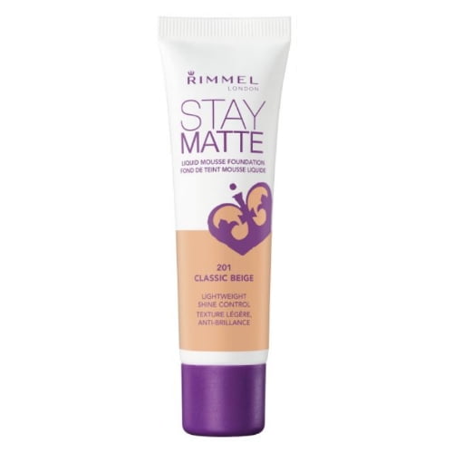 Rimmel Fond de teint Stay Matte, formule légère et soyeuse, mousse liquide légère et complexe anti-pollution, tenue de 24H, 100% Sans Cruauté