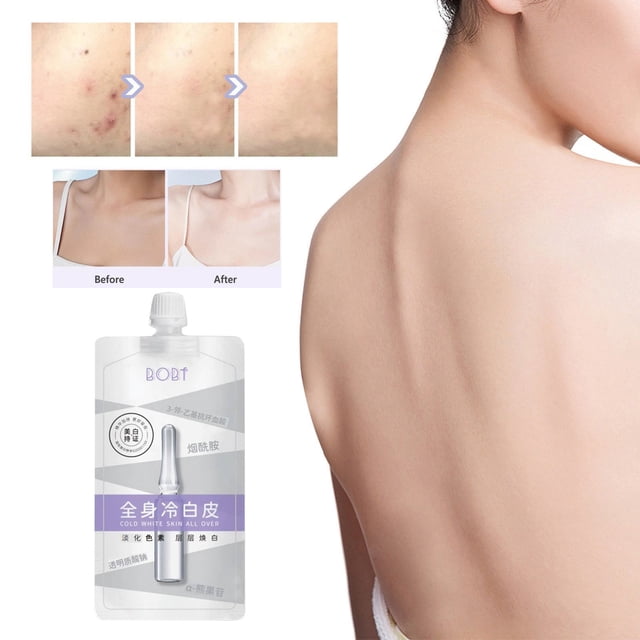 Mascarilla Corporal Blanqueadora Leche | Loción iluminadora Cold White Formula para piel oscura | Crema hidratante natural con ácido hialurónico | Mejora el tono y disimula los poros | Unisex