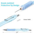 thumbnail image 4 of czcpp-0.7mm Mechanical Pencils 6-Pack, 16 Lead Refills, 4 Erasers, 6 Cap Erasers - Ideal for Writing, Sketching, Drawing, Drafting with HB Lead in 6 Pastel Colors, Perfect for Office or School Use, 4 of 4