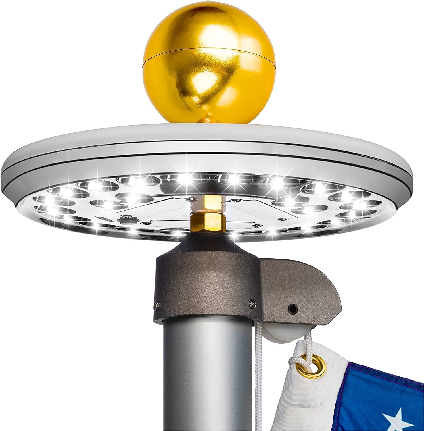 Deluxe Flag Pole Light Solar Powered 1300 Lumen Solar Light for