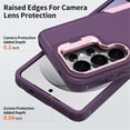 thumbnail image 4 of For Samsung Galaxy S26 Ultra 5G Case With Adjustable hidden lens holder Shockproof Rugged Full Body Protection Heavy Duty Dust/Drop Proof Cover Case​,Purple,For Galaxy S26 Ultra 5G, 4 of 7