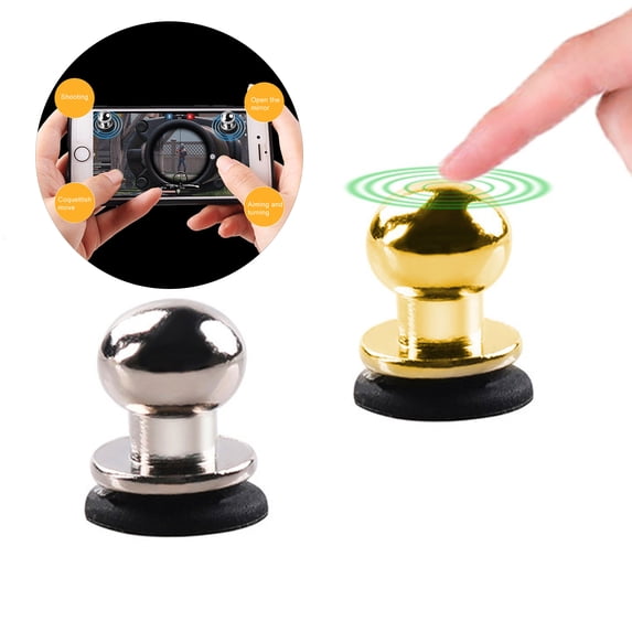 2Pcs Four-finger Linkage Gamepad Triggers Mobile Phone Game Aim Fire Buttons,Golden