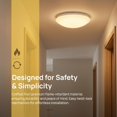 Emergency Light Rnd HAMPPLIES Plastic Emergency Lamp Cover White round Ceiling Light Shade ...