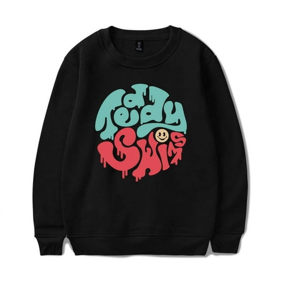 Teddy Swims Merch Sweatshirt Smiley Long Sleeve Sweatshirts Men Women Logo Hoodie Unisex